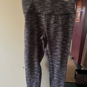 Zella Black Heather womens Leggings - Space Dye